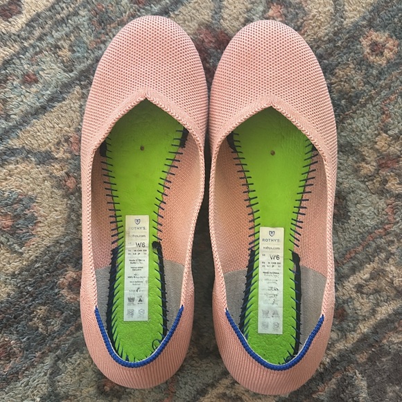 Rothy's light pink and Blue Women's Flats - Picture 10 of 10